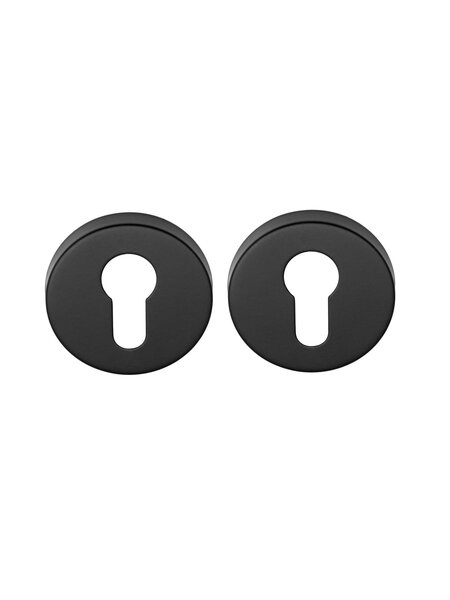 DKS Ronde cilinderplaatjes 50D 10mm - mat zwart