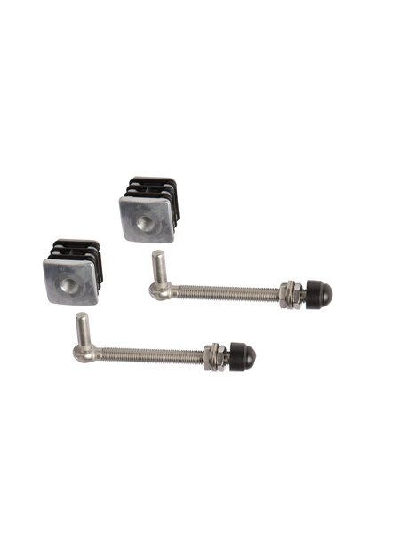 LOCINOX Scharnierset voor tuinpoort GBM12-DP40 met aluminium doppen - 2 stuks
