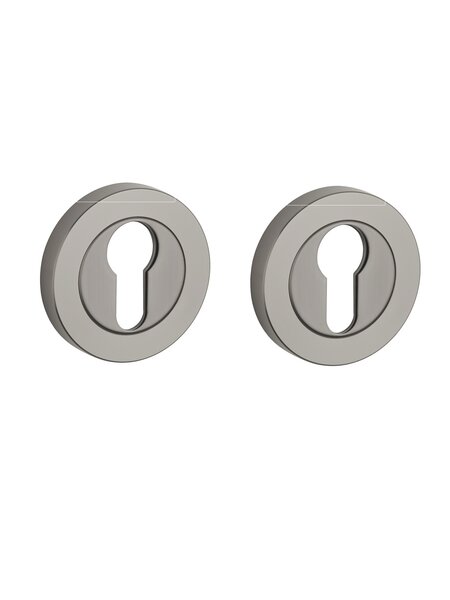 STERK Paar cilinderplaatjes 1711 OVAL PRO 8MM  - Basaltgrijs PVD