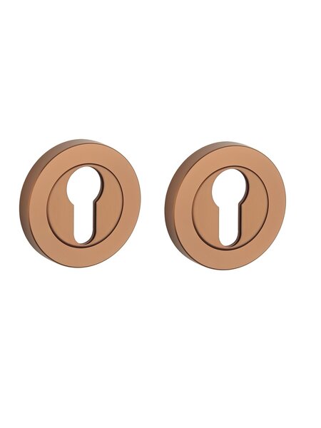 STERK Paar cilinderplaatjes 1711 OVAL PRO 8MM  - koper PVD
