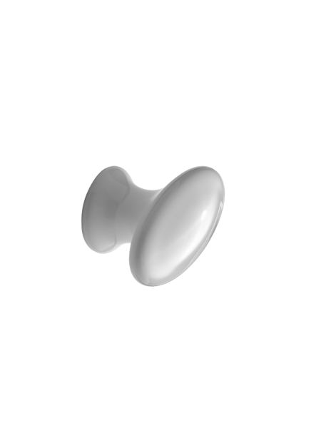Furnipart Witte meubelknop OVAL Ø 30 mm porselein