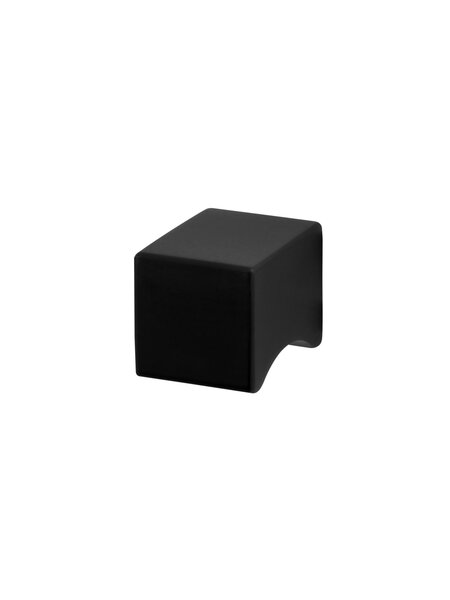 I.B.E. Zwarte meubelknop vierkant 19x19 mm