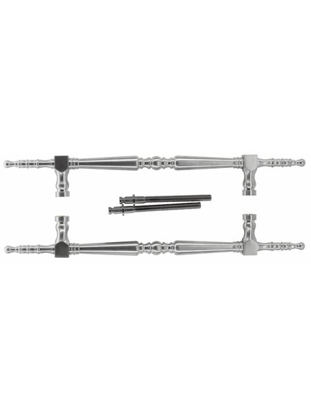 HDD RVS deurgreep "Rubens"  - paar voor deurdikte > 3 cm