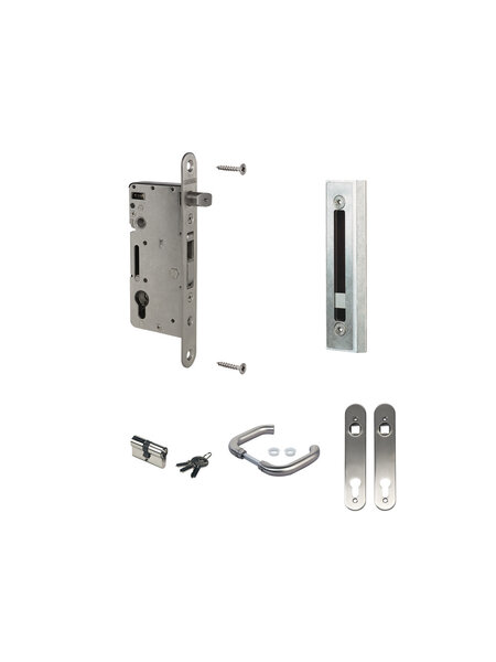 LOCINOX Compleet pakket  H-WOOD-SET voor houten tuinpoorten