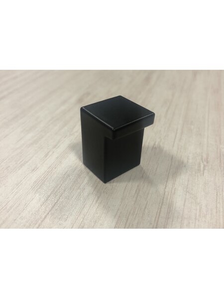 I.B.E. Zwarte vierkant meubelknop 19x19 mm