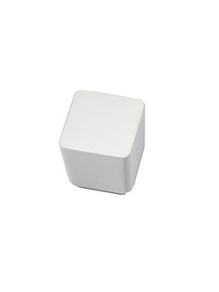 I.B.E. Witte meubelknop "Vierkant Conisch" 25x25 mm