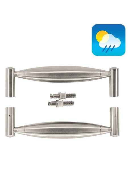 HDD RVS deurgrepen "Saturnus" U 19/210 paar voor glas
