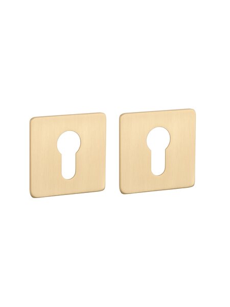 STERK Cilinderplaatjes KVADRAT 1711 - Ultra dun 3mm - mat goud