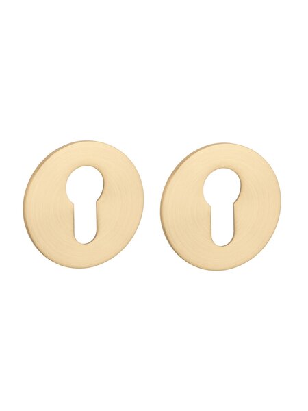 STERK Cilinderplaatjes OVAL 1711 - Ultra dun 3mm - mat goud