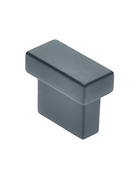 I.B.E. Zwarte rechthoekige meubelknop 29x14 mm