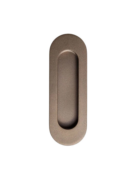 In-Door Schuifdeurkom ovaal 120 x 40 mm - donker brons