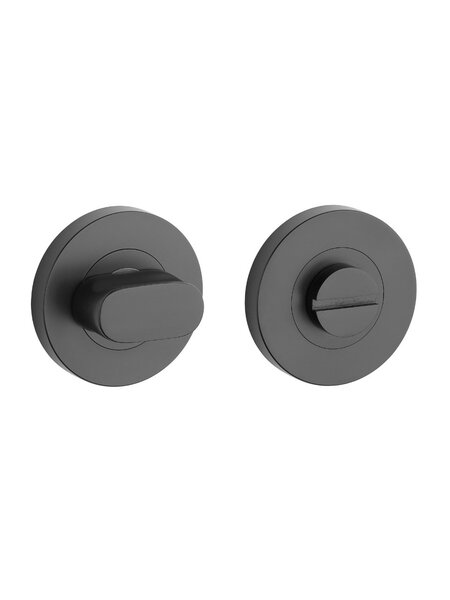STERK Zwarte WC garnituur 1712 OVAL PRO 8MM