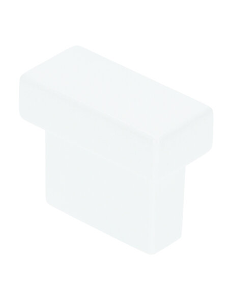 I.B.E. Witte rechthoekige meubelknop 29x14 mm