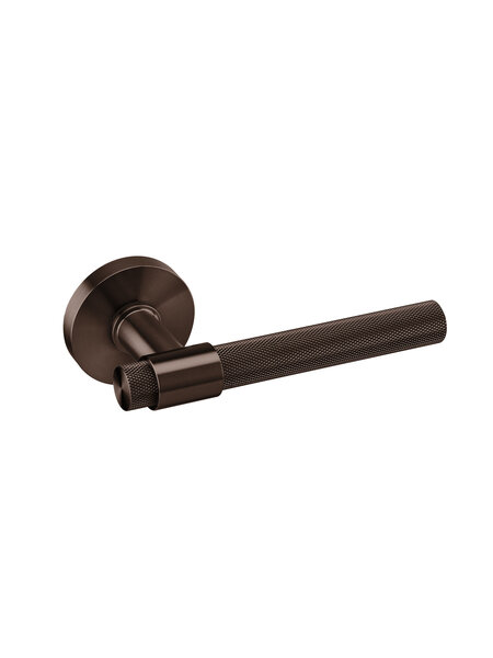 JNF Architectural Hardware JNF deurklinken op rond rozet – PVD Titanium Chocolate