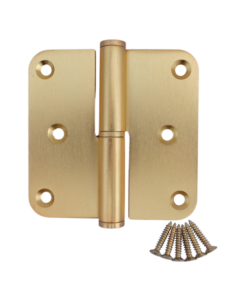 STERK RVS paumelle 80x80x2.5mm - Mat goud