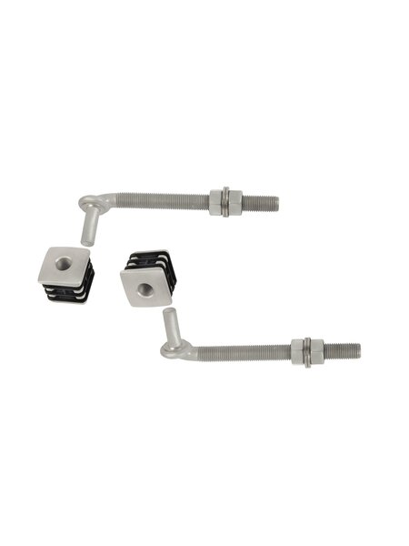 LOCINOX Scharnierset voor tuinpoort GBM16-DP met aluminium doppen - 2 stuks