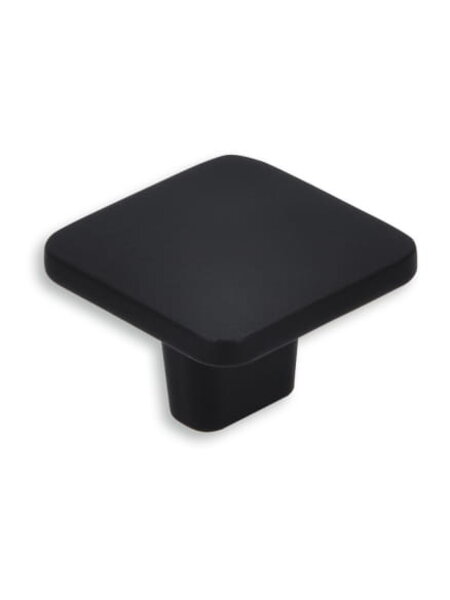 I.B.E. Zwarte vierkant  meubelknop 32x32 mm