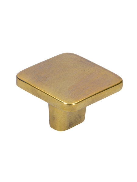 I.B.E. Vierkant  meubelknop 32x32 mm  Vintage Gold