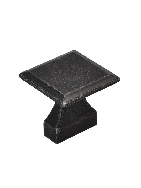 I.B.E. Vierkant  meubelknop 32x32 mm  mat ijzer kleur