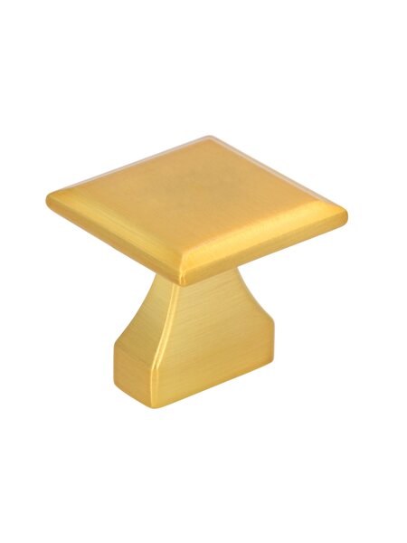 I.B.E. Meubelknop 32x32 mm  geborsteld Gold vierkant