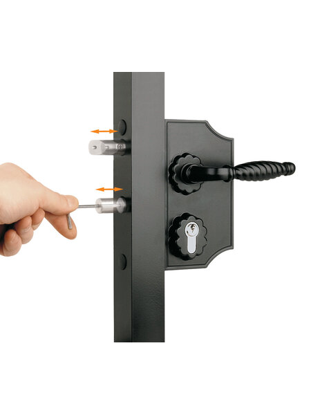 LOCINOX Opbouw sierpoortslot LARQ40H2LVSZFA voor rond profiel 40-60mm - groot