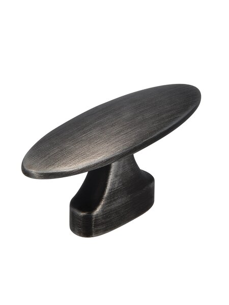 I.B.E. Meubelknop ovaal 56 mm ijzer geborsteld