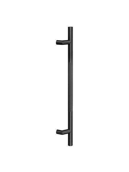 JNF Architectural Hardware JNF dubbele deurgreep 600 mm – PVD Titanium Zwart – cc 450 mm