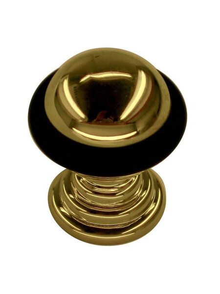 HDD Vloerdeurstop retro goud niet vernist vloermontage