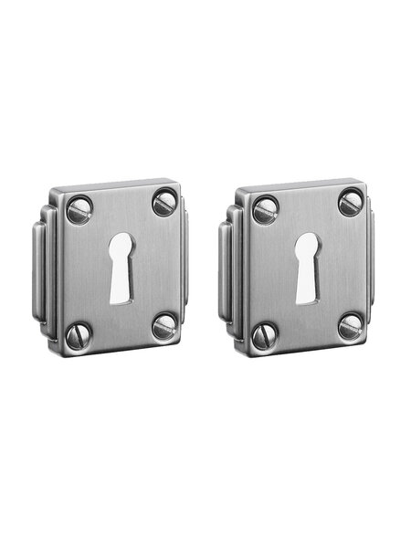 JNF Architectural Hardware Paar JNF ART DECO sleutelrozetten IN.04.471.QP - Inox satijn