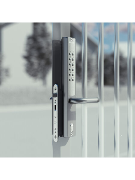 LOCINOX VERA - Batterijgevoed codeslot voor poortsloten - zilver