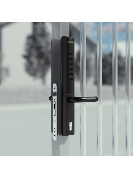 LOCINOX VERA - Batterijgevoed codeslot voor poortsloten - zwart