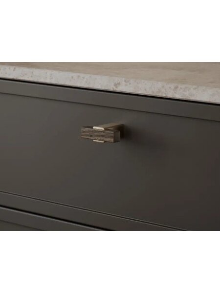 Furnipart Meubelknop SEGMENT K - Donkere eik / geborsteld messing