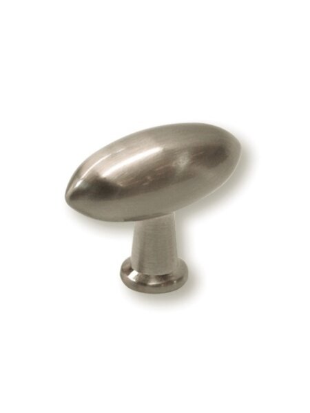 I.B.E. Meubelknop OLIJF ovaal 38 mm  RVS kleur