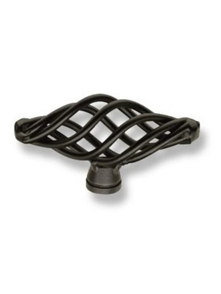 I.B.E. Zwarte T- meubelknop CAGE Antiek