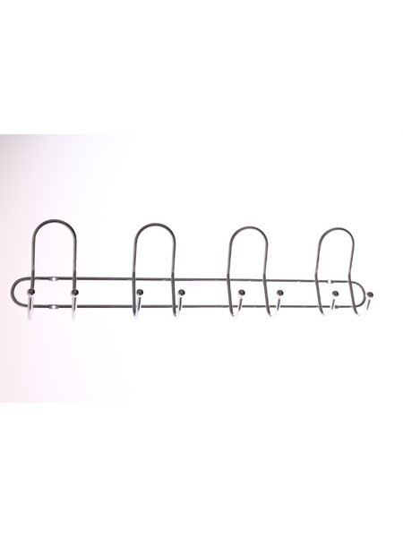 I.B.E. Kapstok met 4 dubbele haken 530 mm Aluminium