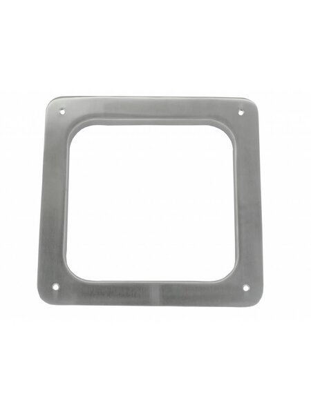 HDD Patrijspoort vierkant 190 mm inox plus met vijsgaten