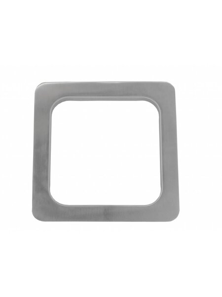 HDD Patrijspoort vierkant 190 mm vierkant inox plus zonder vijsgaten