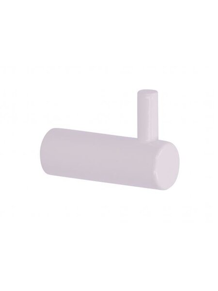 I.B.E. Enkele witte kleerhaak 40 mm diep