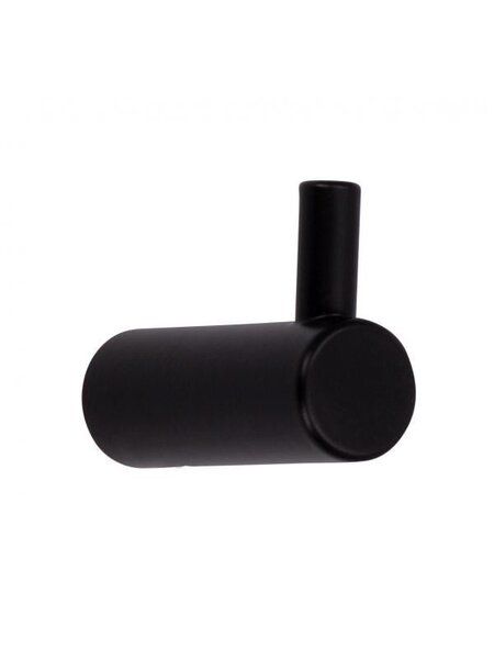 I.B.E. Enkele zwarte kleerhaak 40 mm diep
