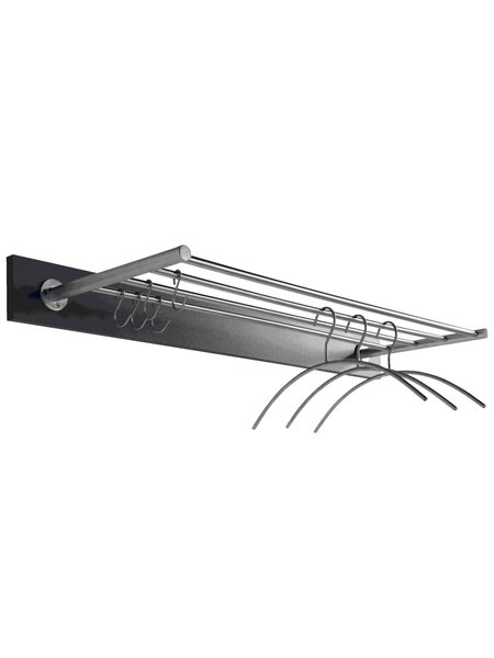 I.B.E. Wandrek RVS Incl. 3 kleerhangers Garderobe
