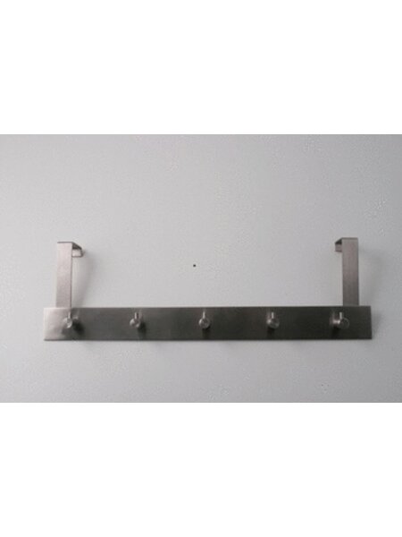 I.B.E. Deurkapstok 400 mm RVS 5 haken garderobe