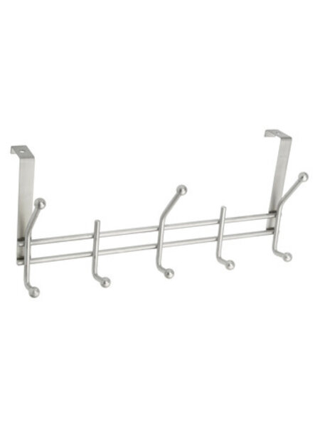 I.B.E. Deurkapstok 415 mm RVS 3 jas/hoed en 2 jashaken garderobe