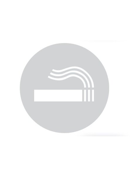 HDD Glas rond picto rookkamer 198mm dikte 4mm