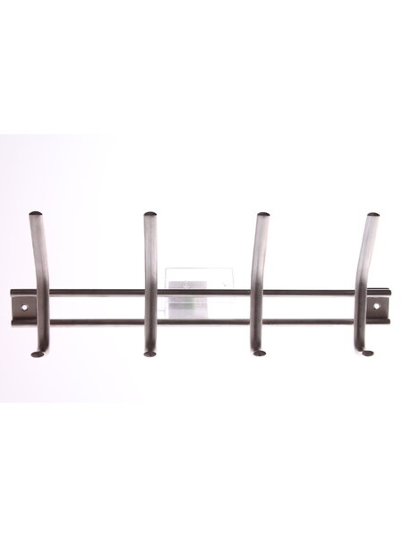 I.B.E. Kapstok 4 x jas- hoedhaak 355 mm breed RVS