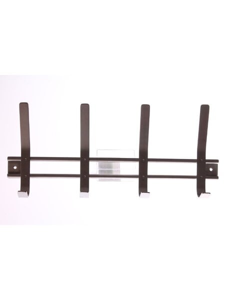 I.B.E. Kapstok 4 x jas- hoedhaak 355 mm breed RVS plat