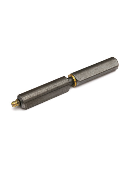Dulimex Aanlaspaumelles/smeernippel/stalen pen en messing ring /100x14 mm/Blank staal/24 stuks
