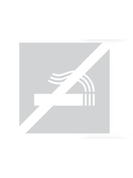 HDD Glas vierkant picto rookverbod 198mm dikte 4mm
