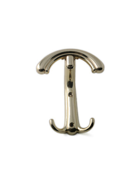 I.B.E. Hoed-/ jashaakje Zamac vermessingd 134 mm hoog