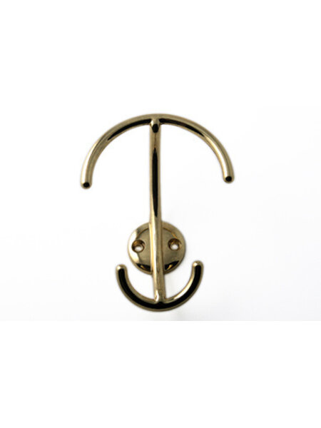 I.B.E. Hoed-/ jashaak 118 mm hoog uit zamac vermessingd