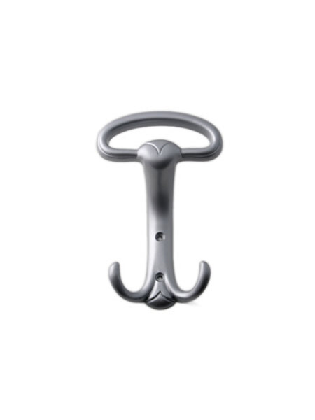 I.B.E. Hoed-/ jashaak 150 mm hoog uit zamac  Aluminium kleur